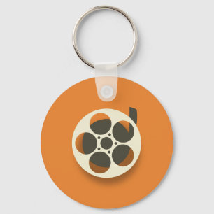 Movie reel keychain