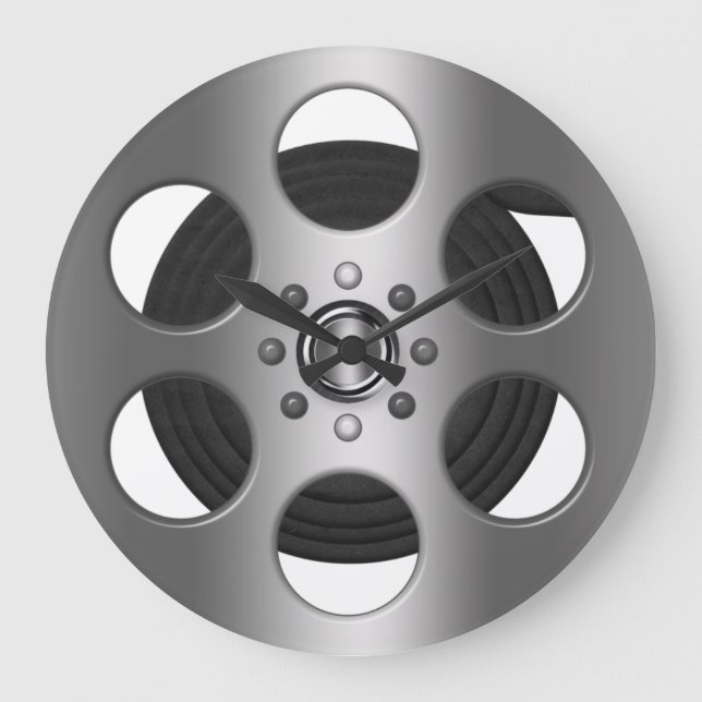 Movie Reel (printed flat) Large Clock (Front)