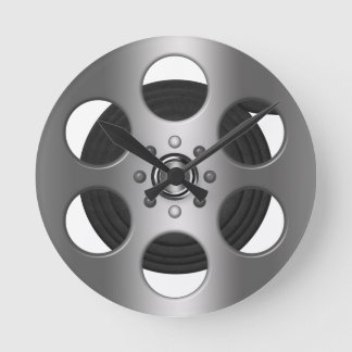 Movie Reel (Printed Flat) Round Clock