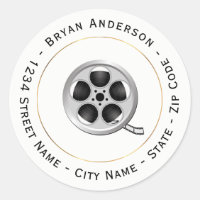 Movie Roll Return Address Label
