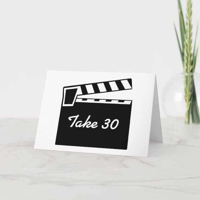 Movie Slate Clapperboard Board Birthday Card (Front)