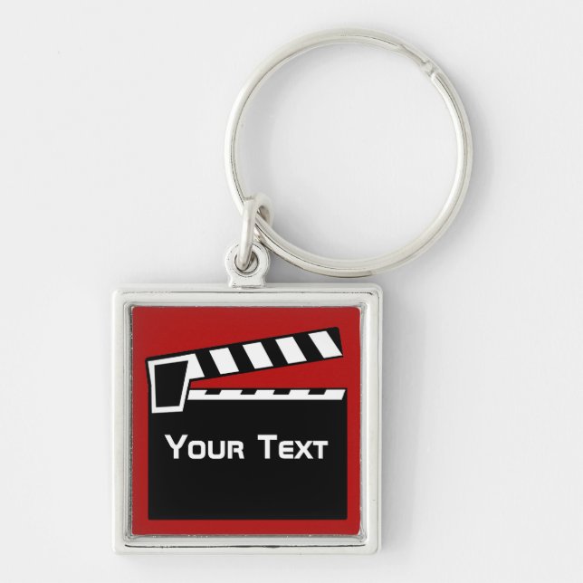 Movie Slate Clapperboard Luggage Laptop Zip Pull Keychain (Front)