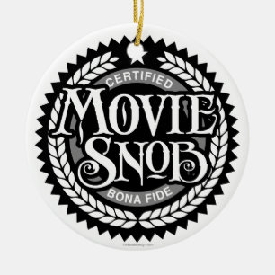 Movie Snob - funny movie lover Ceramic Ornament