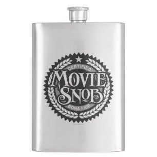 Movie Snob - funny movie lover Hip Flask