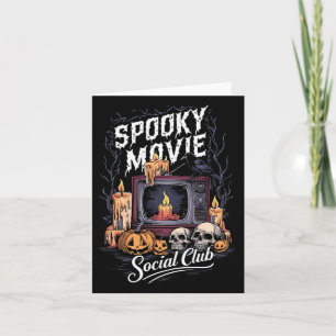 Movie Social Club Vintage Tv Halloween Horror Art Card