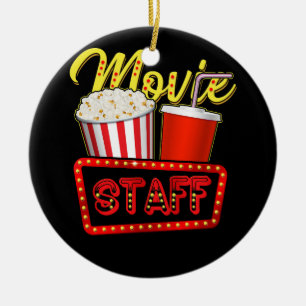 Movie Staff Party Night Behind the Scenes Awesomen Ceramic Ornament