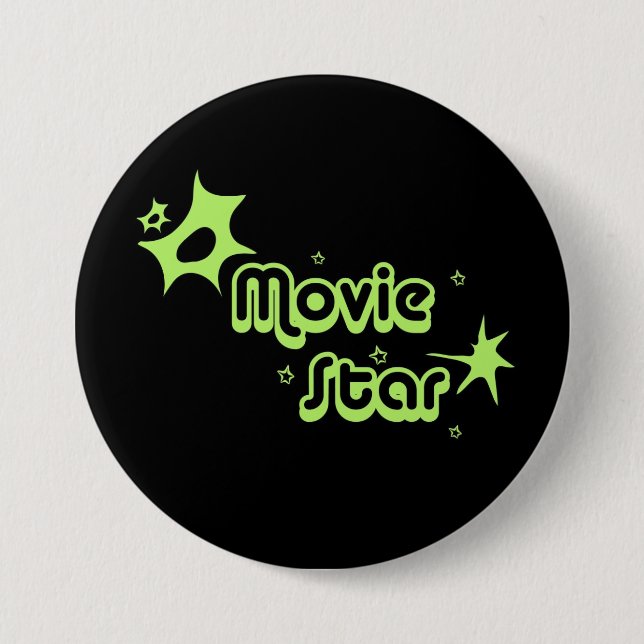 Movie star 3 inch round button (Front)