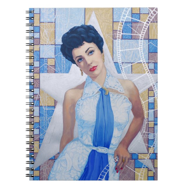 Movie Star Actress Old Hollywood fine art portrait Notebook (Front)
