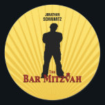 Movie Star Bar Mitzvah Sticker Yellow Blue<br><div class="desc">You can “brand” anything and transform it into your son’s Movie Star Bar Mitzvah theme. Put stickers on “movie candy” boxes, giveaways, gifts, prizes, place them on popcorn boxes, stick them to the gift bags themselves…or on virtually anything you want to give a little premiere flavour. (Plus, you can customize...</div>