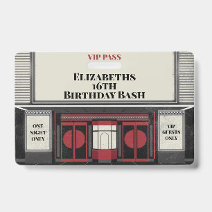 Movie Star Birthday Bash VIP Pass Badge