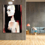 Movie Star Canvas Print<br><div class="desc">Stylish, modern woman portrait artwork.</div>