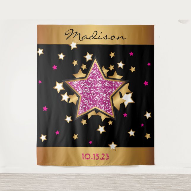 MOVIE STAR HOLLYWOOD BROADWAY Photo-Op Backdrop Tapestry (Front)