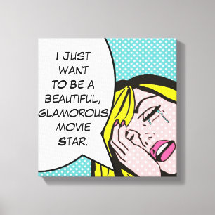 Movie Star Pop Art Stretched Canvas Print