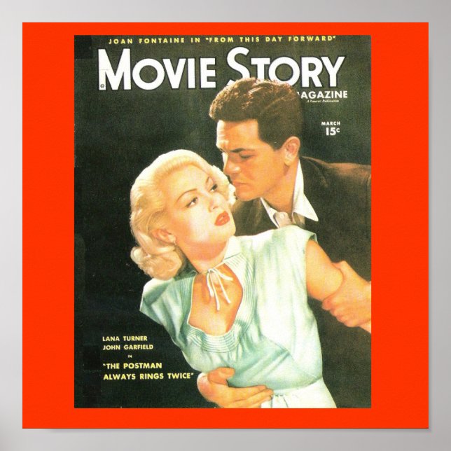 Movie Story Cover 1940's Lana Turner Print (Front)