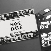 Movie Strip Film Funny Photo Collage Save The Date