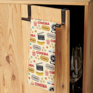 Movie Theater Fun Pattern Kitchen Towel