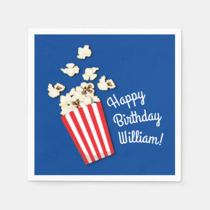 Movie Theater Popcorn Birthday Party Napkin