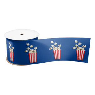 Movie Theater Popcorn Birthday Party Satin Ribbon