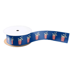 Movie Theater Popcorn Birthday Party Satin Ribbon