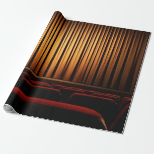 Movie theatre curtain theatre movie wrapping paper