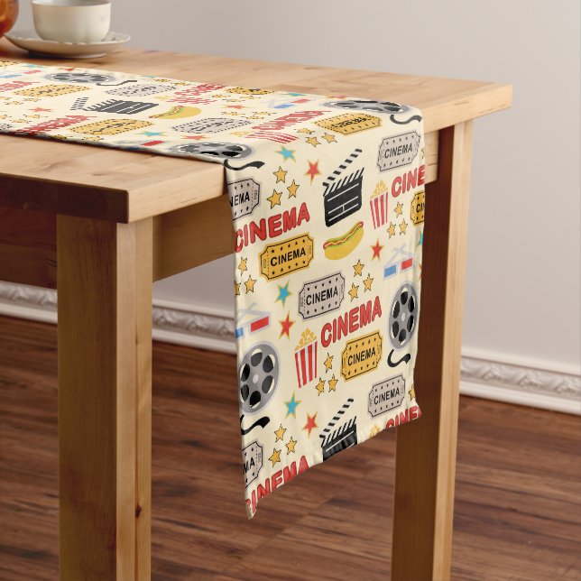 Movie Theatre Fun Pattern Medium Table Runner (In Situ)