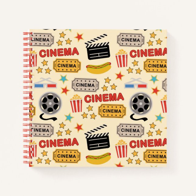 Movie Theatre Fun Pattern Notebook (Front)