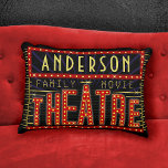 Movie Theatre Marquee Home Cinema | Personalized Accent Pillow<br><div class="desc">Enjoy movie night in style with these original theatre / theatre accent pillows. Made to look like a retro cinema marquee with faux lights and lots of sparkle, these personalized rectangular pillows are the perfect ritzy accessory for any movie buff. The main colour scheme is red, gold and black. All...</div>