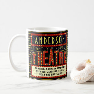 Movie Theatre Marquee Home Cinema   Personalized Coffee Mug