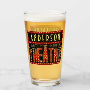 Movie Theatre Marquee Home Cinema   Personalized Glass