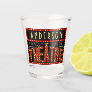 Movie Theatre Marquee Home Cinema   Personalized Shot Glass