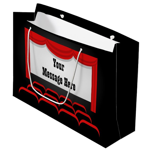 Movie Theatre party add message bag (Front Angled)