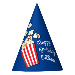 Movie Theatre Popcorn Birthday Party Hat