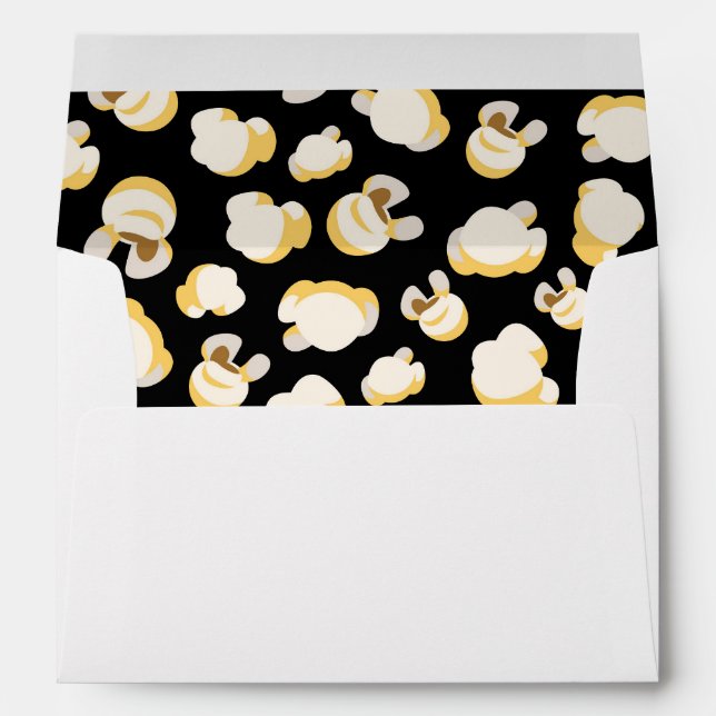 Movie Theatre Popcorn Theme Birthday Envelope (Back (Bottom))