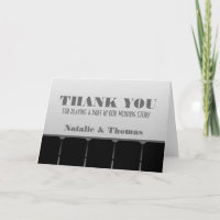 Movie Theatre Thank You Card, Grey