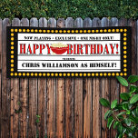Movie Theme Birthday Banner<br><div class="desc">Fun,  personalized movie themed birthday banner.  Choose from indoor,  outdoor or outdoor with metal grommets.</div>
