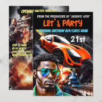 Movie theme high drama action cars gangsters