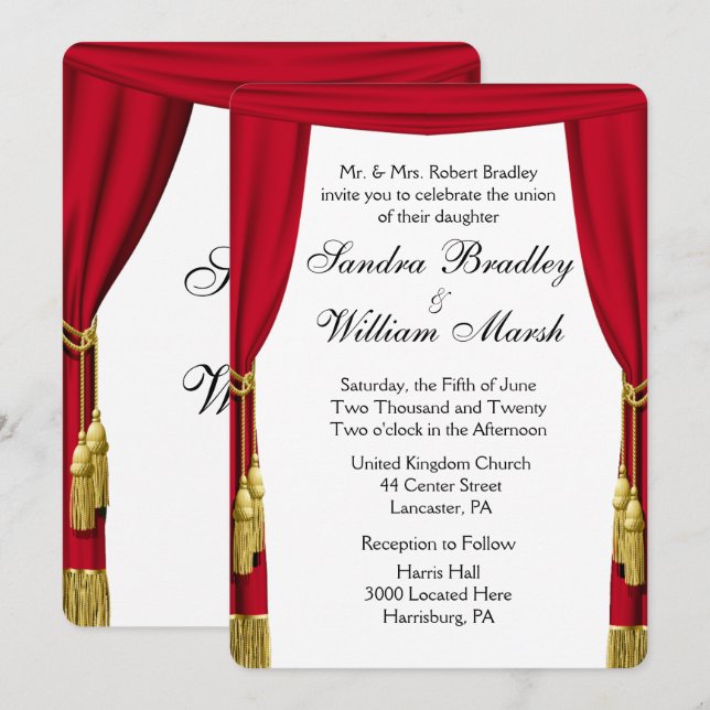 Movie Theme  Wedding Invitation (Front/Back)