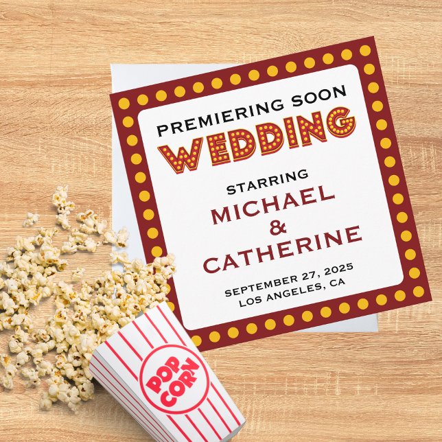 Movie Theme Wedding Marquee Sign Save The Date (Creator Uploaded)