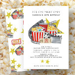 Movie Themed Backyard Sleepover Party Birthday Invitation<br><div class="desc">Movie Themed Birthday Invitation - perfect for any movie themed party,  cinema night or backyard movie sleepover! Bright,  simple design featuring movie themed illsutrations including popcorn,  soda,  stars,  vintage film reels,  admission ticket and clapperboard. Please browse my kids invitations collection similar designs or more ideas.</div>