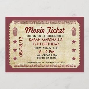 Movie Ticket Invitation