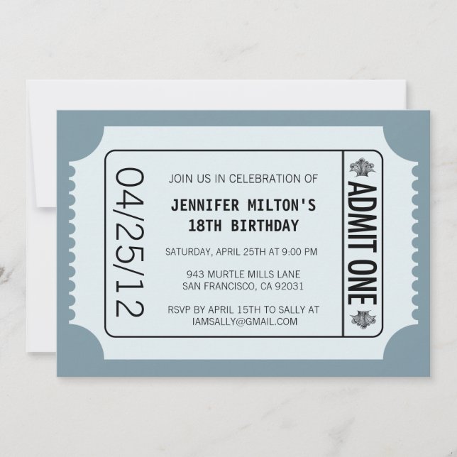 Movie Ticket Invitation (Front)