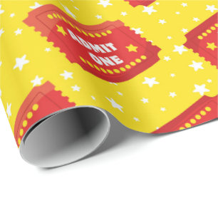 Movie ticket pattern wrapping paper