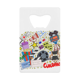 Movie Universe for Cinephiles Credit Card Bottle Opener