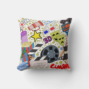 Movie Universe for Cinephiles The Art of Cinema Throw Pillow