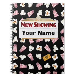 Movies and Popcorn Customizable Notebook