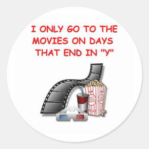 movies classic round sticker