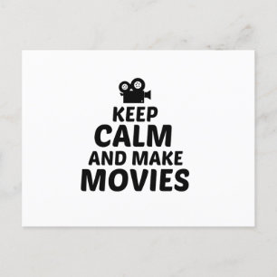MOVIES KEEP CALM AND MAKE POSTCARD