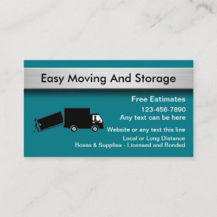 Moving And Storage Business Card
