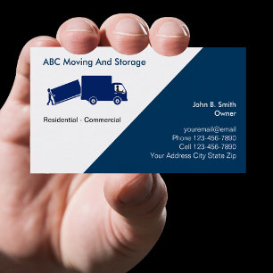 Moving And Storage Business Cards