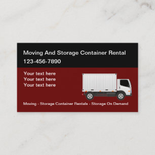 Moving And Storage Container Rentals Business Card